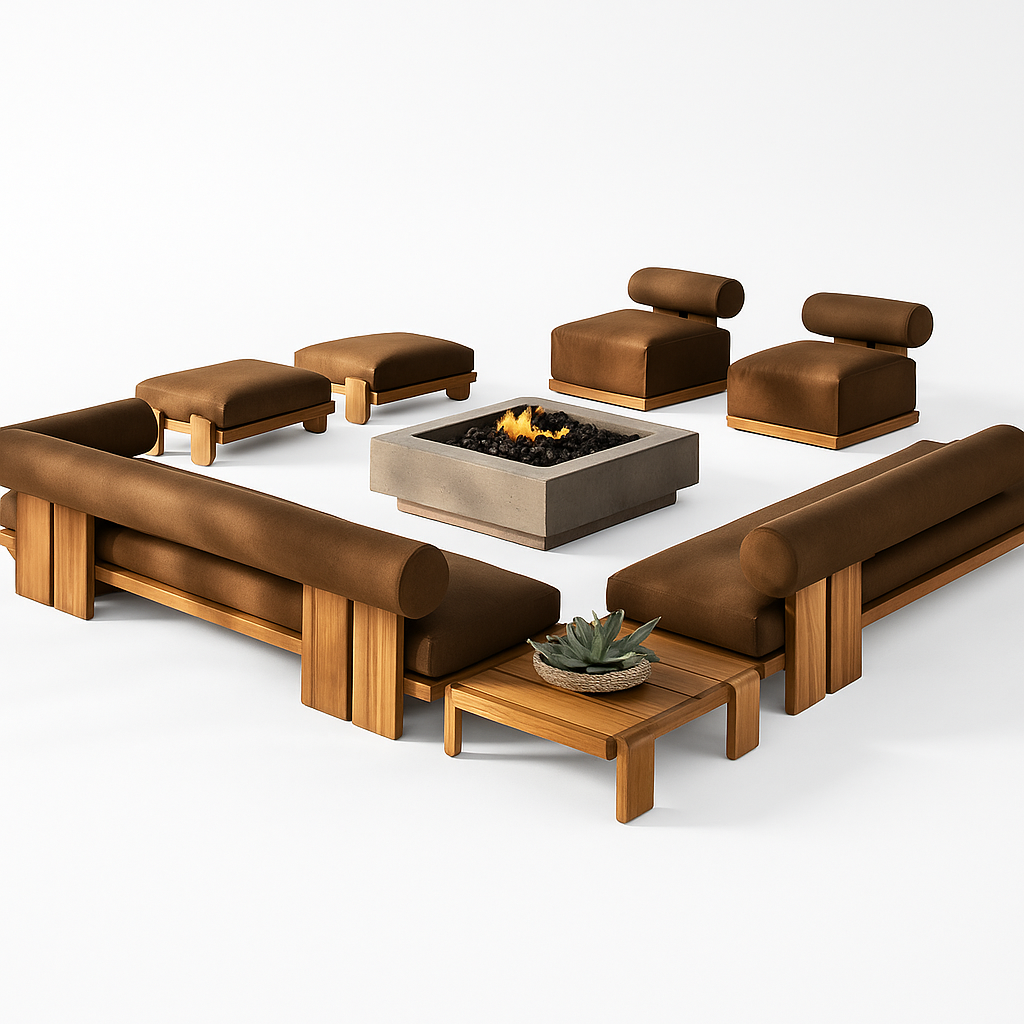 TerraFirme Ember Lounge & Firepit Set
